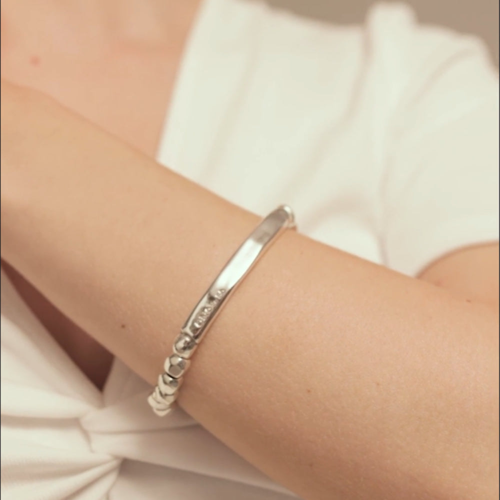 Bracciale Donna Uno De 50 Elastico Semirigido Biglie Lucide PUL18844MTL000L